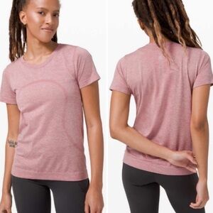 Lululemon Swiftly Relaxed Short Sleeve 2.0 Cherry Tint / White